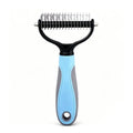 Ihubei Pet Grooming Rake - Double-Sided Deshedding Dematting Tool, Undercoat Rake for Dogs & Cats, Extra-Wide Dog Grooming Brush & Deshedder Comb for Long Hair, Reduces Shedding 95%